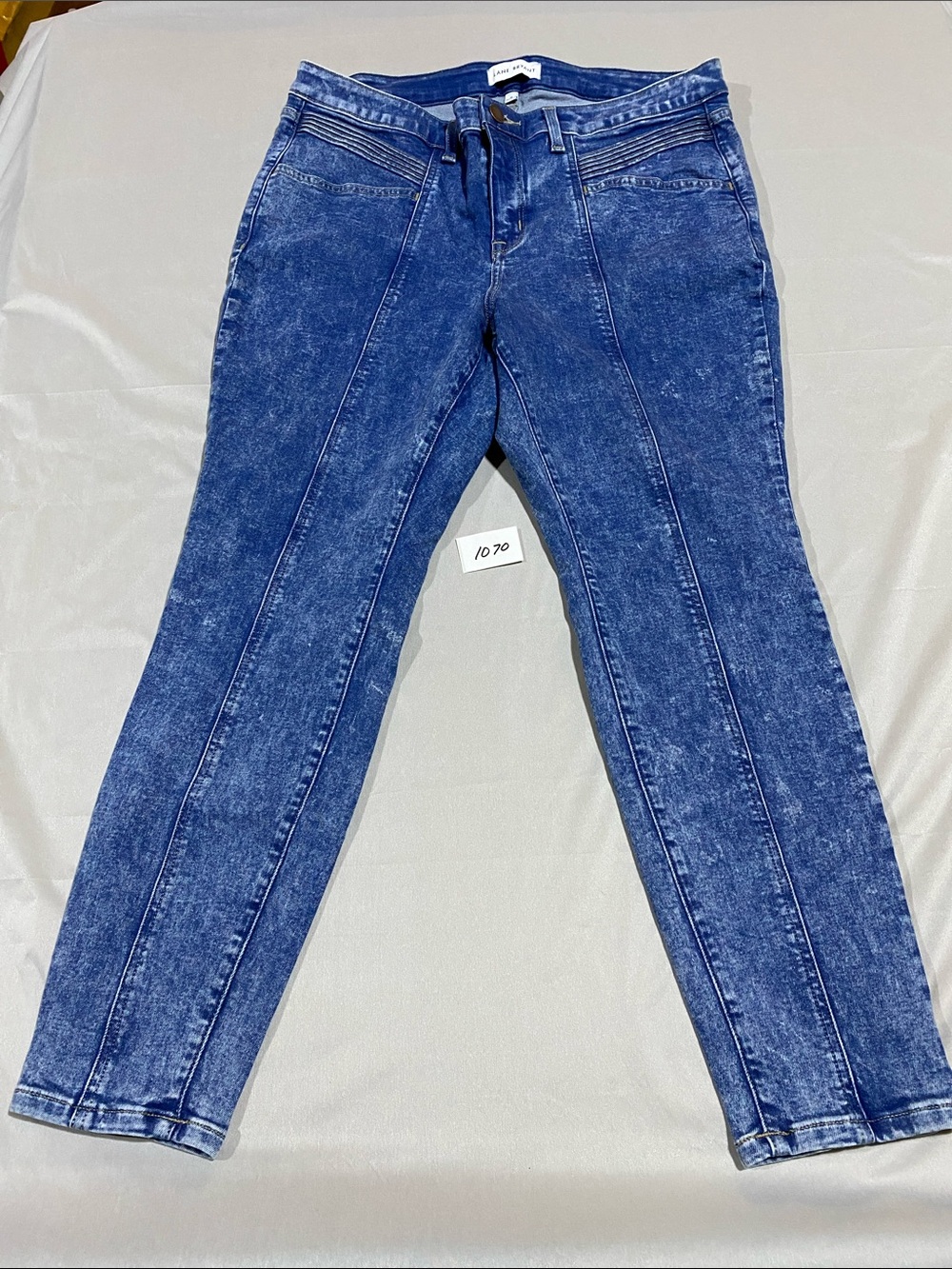 Lane Bryant Acid Washed Moto Style Jeans